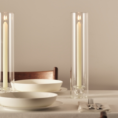Glass Dinner Candle Hurricane