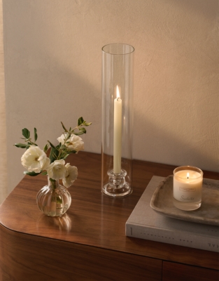 Glass Dinner Candle Hurricane