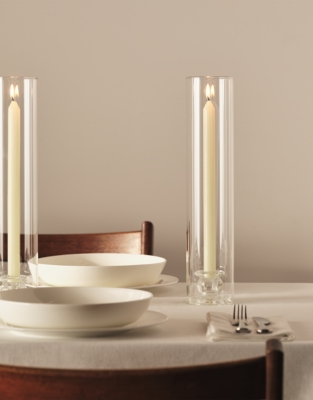 Glass Dinner Candle Hurricane