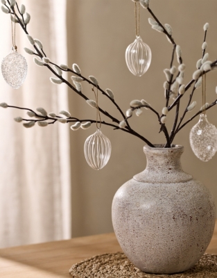 Glass Egg Decorations – Set of 4