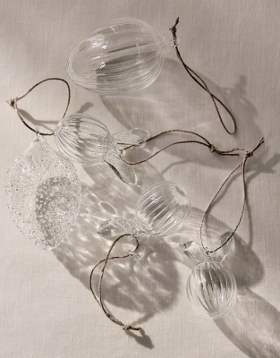 Glass Egg Decorations – Set of 4