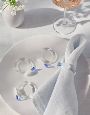 Glass Fish Napkin Rings – Set of 4