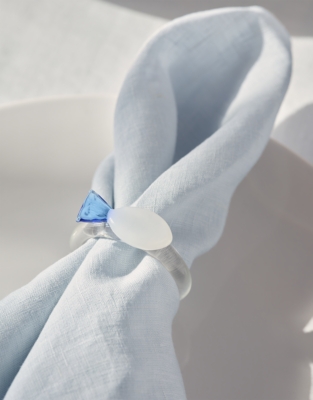 Glass Fish Napkin Rings – Set of 4