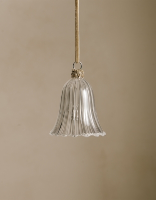 Glass Glitter Bell – 6cm