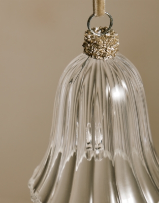 Glass Glitter Bell – 6cm