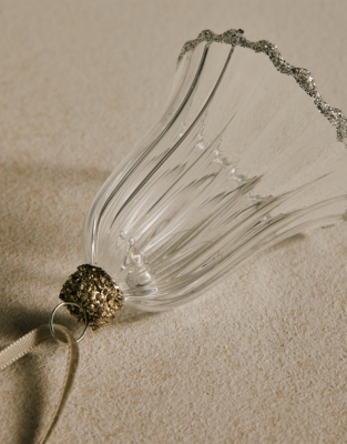 Glass Glitter Bell – 6cm