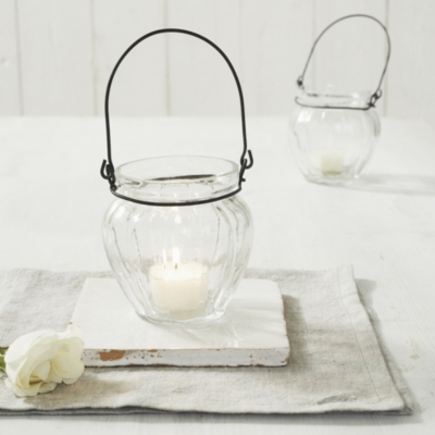 Glass Hanging Tealight Holder The White Company UK