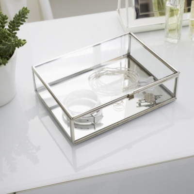 large glass jewelry box