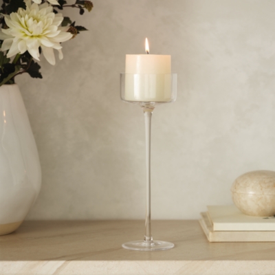 Glass Pillar Candle Holder – Large