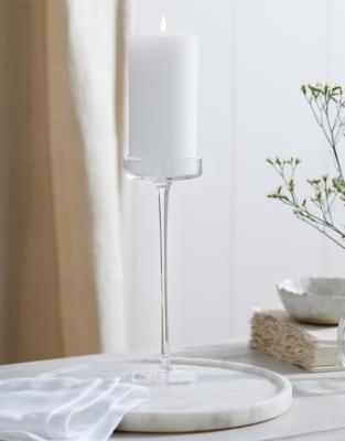 Glass Pillar Candle Holder – Large 