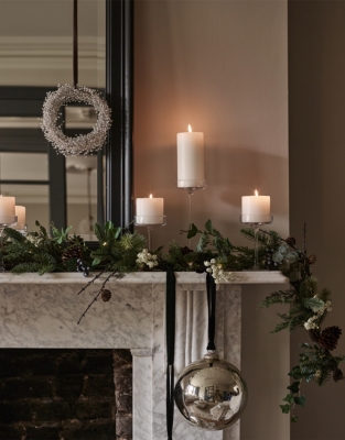 Glass Pillar Candle Holder - Small
