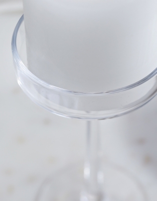 Glass Pillar Candle Holder - Small