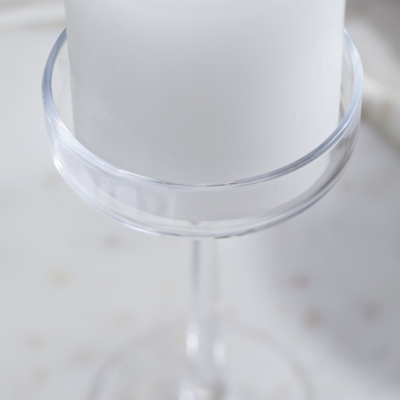 Glass Pillar Candle Holder – Small