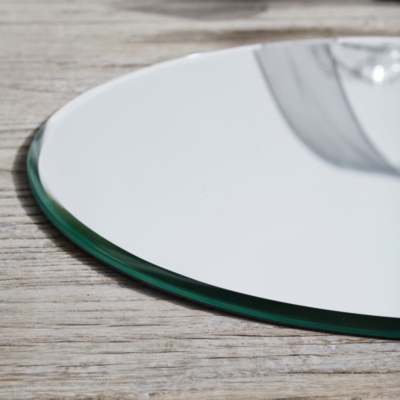 Glass Round Mirrored Charger