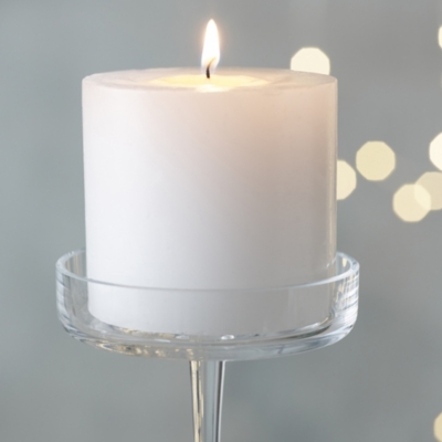 Glass Small Pillar Candle Holder Candle Holders The White Company UK