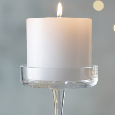 Glass Tall Pillar Candle Holder