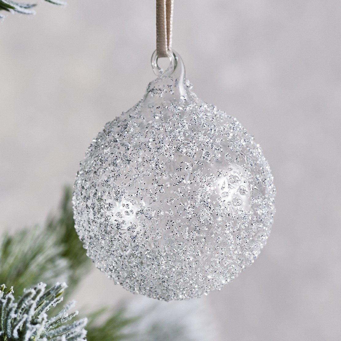 Glistening Glass Christmas Bauble – 6cm | Home Accessories Sale | The ...