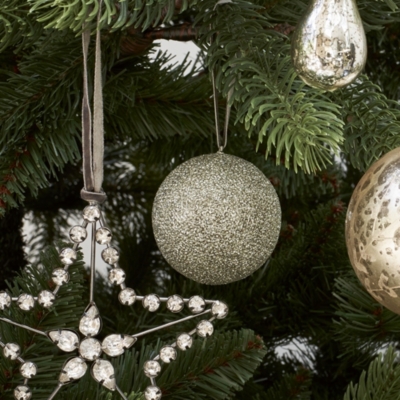 Glitter Baubles – Set of 6 | Home Decor | The White Company US