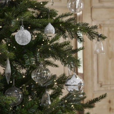 Glitter Glass Baubles Set of 4 Home & Bath The White Company US