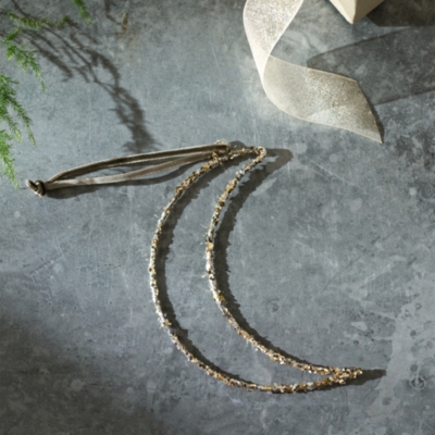 Glitter Moon Decoration – 4"