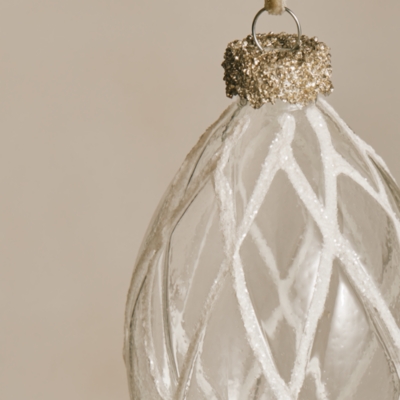 Glitter Optic Bauble – 12.5cm