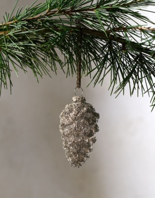Glitter Pinecone Decoration