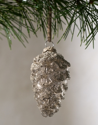 Glitter Pinecone Decoration