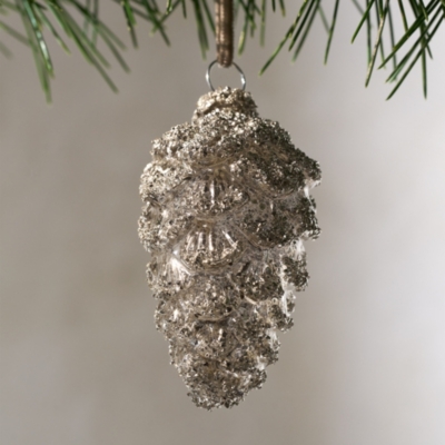 Glitter Pinecone Decoration