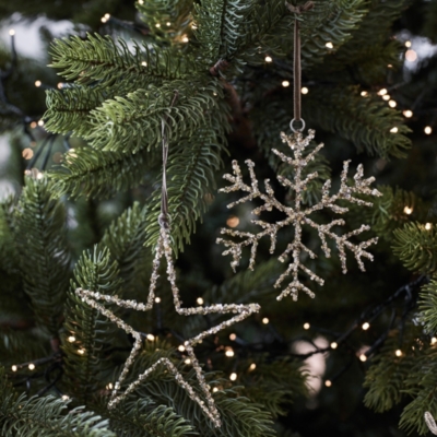 Glitter Snowflake Decoration | Christmas Tree Decorations | The White ...