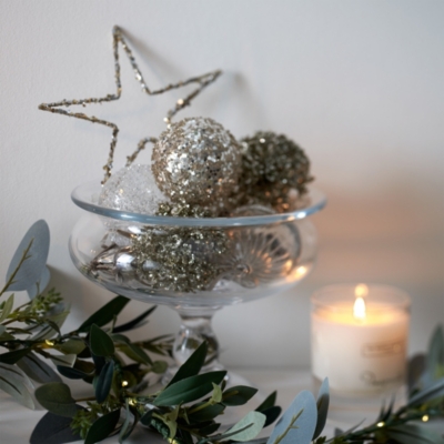 Glitter Star Decoration Christmas Tree Decorations The White Company US