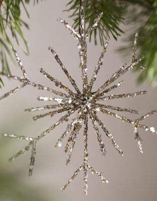 Glitter Starburst Decoration – 12.5cm