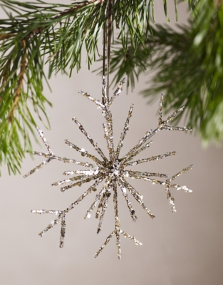 Glitter Starburst Decoration – 12.5cm