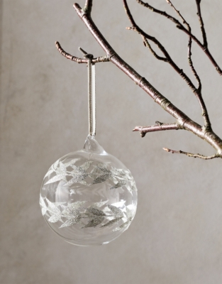 Glitter Stem Bauble – 10cm