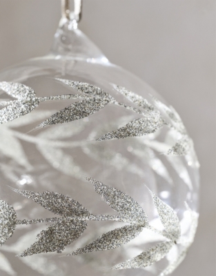 Glitter Stem Bauble – 10cm