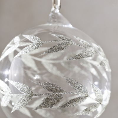 Glitter Stem Bauble – 10cm