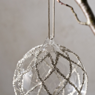 Glitter Swirl Bauble – 10cm