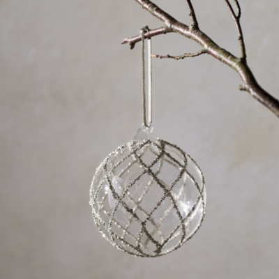 Glitter Swirl Bauble – 10cm