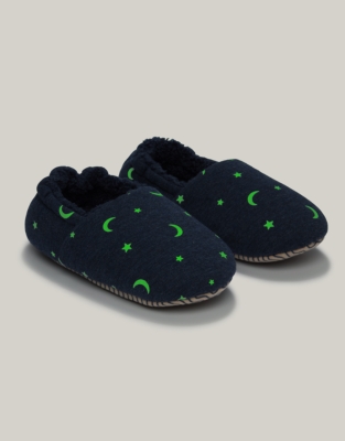 Glow In The Dark Moon and Star Slippers