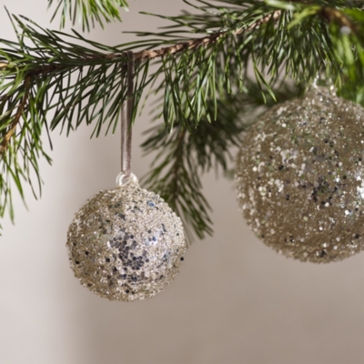 Gold Glitter Bauble – 2.4"