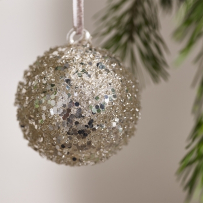 Gold Glitter Bauble – 2.4"