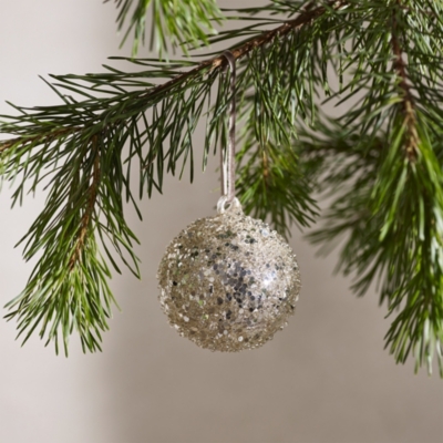 Gold Glitter Bauble – 2.4"