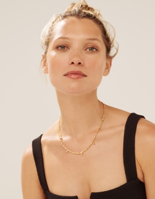 Gold Plated Beaded Necklace