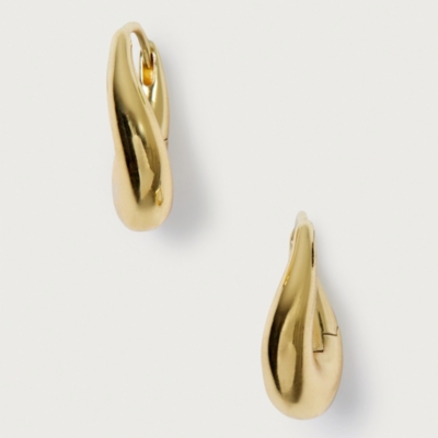 Gold Plated Chunky Mini Hoop Earrings