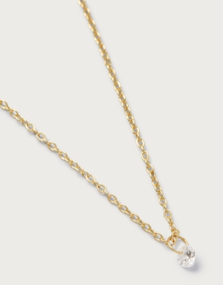 Gold Plated Cubic Zirconia Fine Necklace