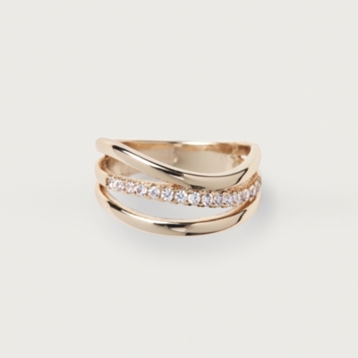 Gold Plated Cubic Zirconia Ring