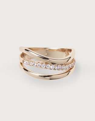 Gold Plated Cubic Zirconia Ring