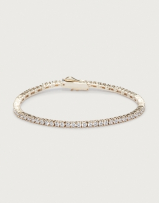 Gold-Plated Cubic Zirconia Tennis Bracelet
