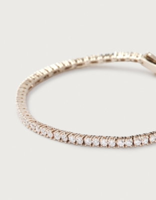 Gold-Plated Cubic Zirconia Tennis Bracelet