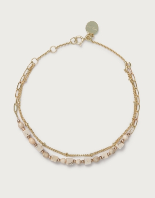 Gold Plated Delicate Beaded Bracelet