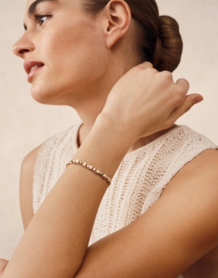 Gold Plated Delicate Beaded Bracelet